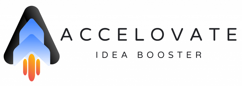 Innovatives Startup-Logo mit Rakete und Flammen, symbolisiert Wachstum, Innovation und Erfolg im Bereich Startup-Unternehmertum. Perfekt für Technologie- und Business-Themen.